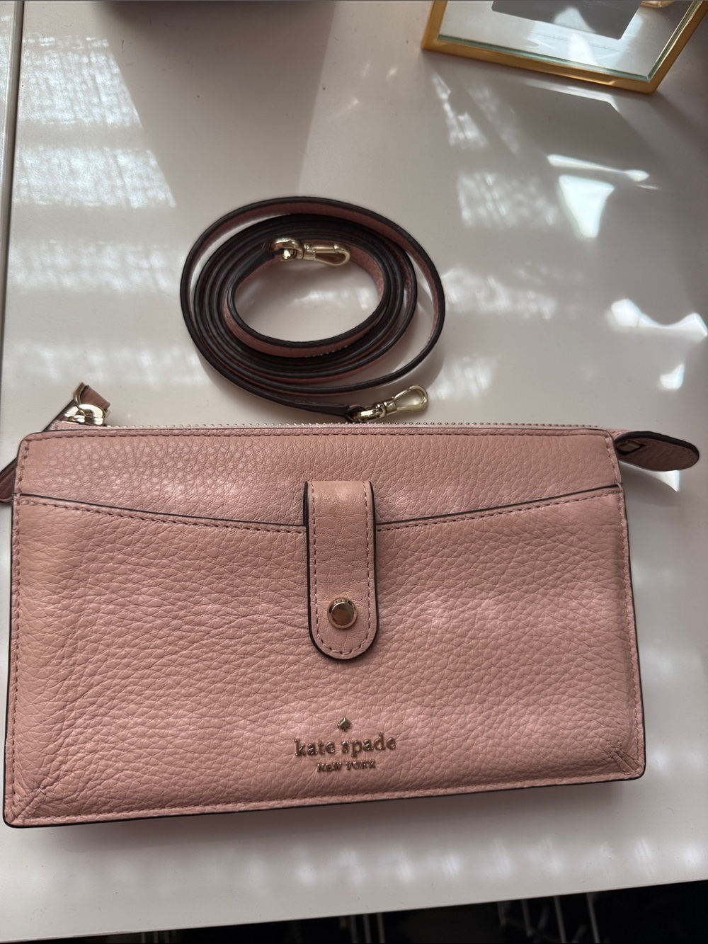 NWT Kate Spade Jackson Small Tab Crossbody Blush Peach